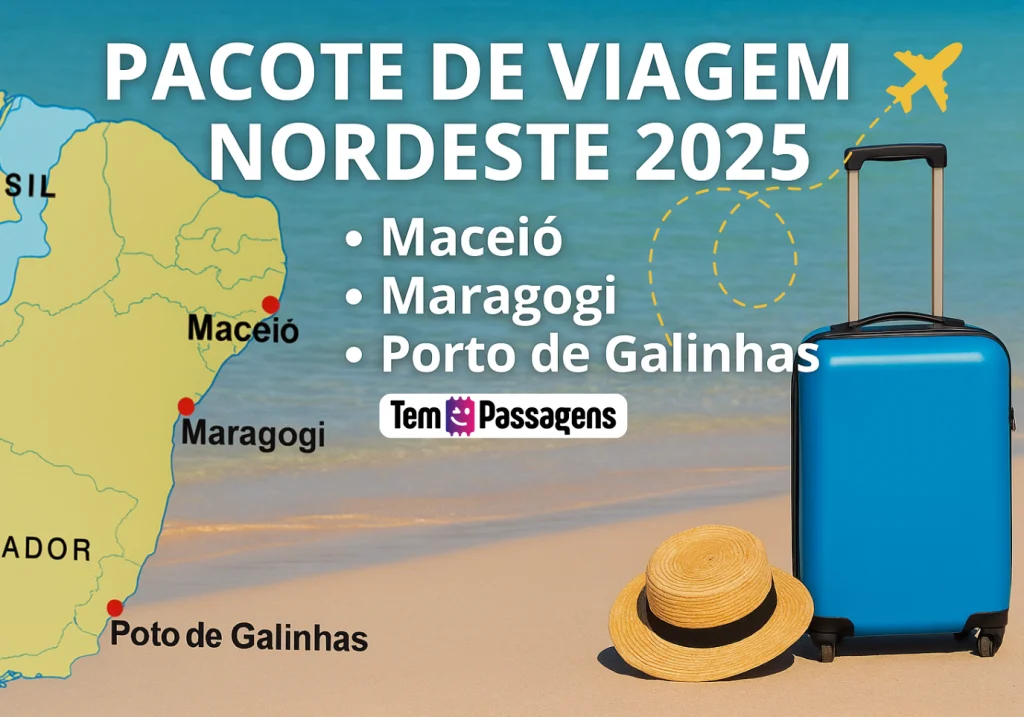 Pacote de Viagem Nordeste 2025 – Maceió, Maragogi e Porto de Galinhas - Tem Passagens